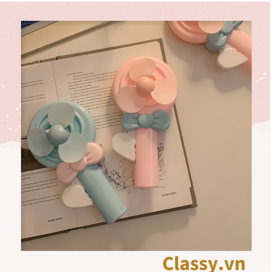  [GIAO HÀNG 7-25 NGÀY]  Quạt mini bấm tay nhiều màu nổi bật, nhỏ gọn dễ mang theo, thích hợp làm quà tặng PK1142 