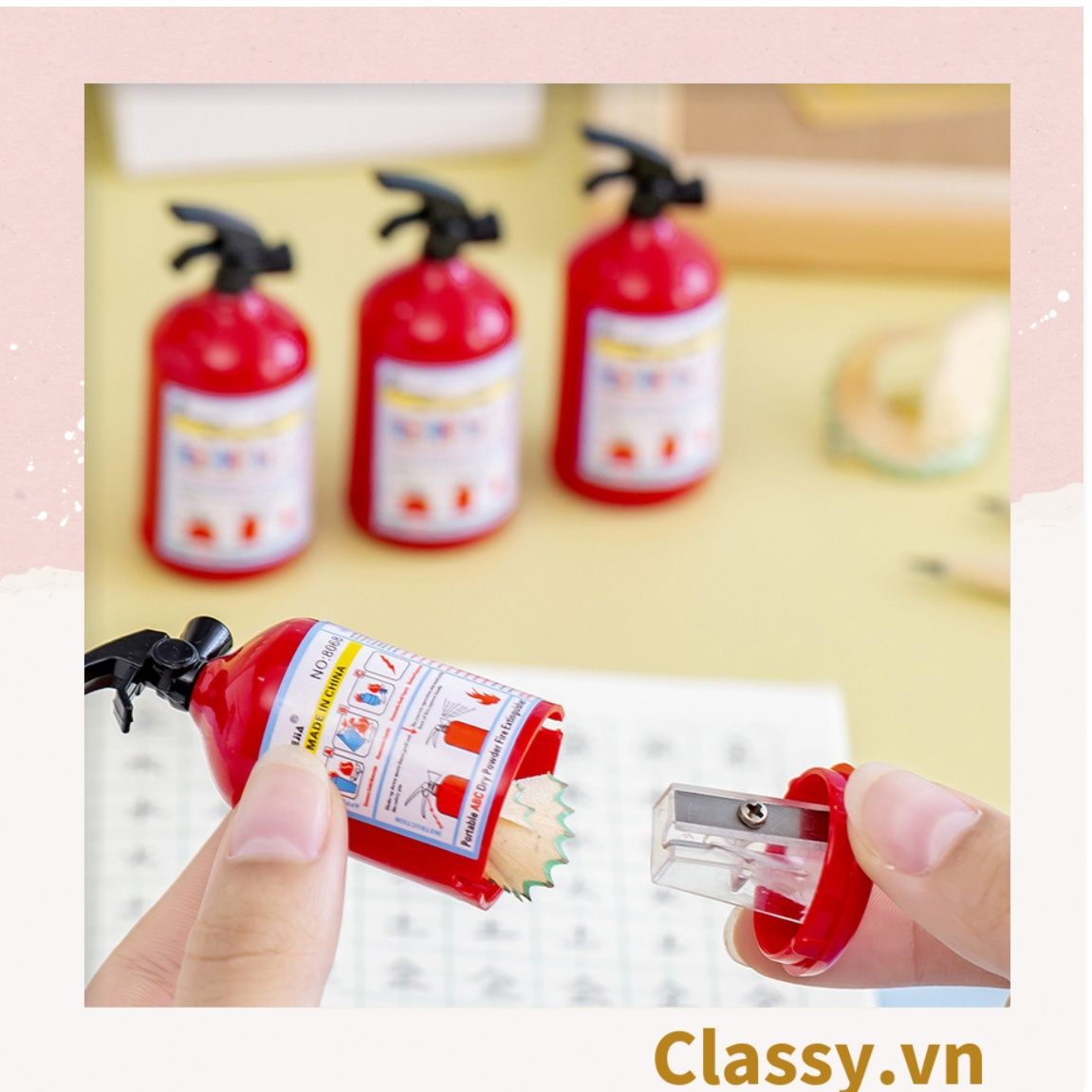  [GIAO HÀNG 7-25 NGÀY]  Gọt chì mini hình bình cứu hỏa màu đỏ PK1144 