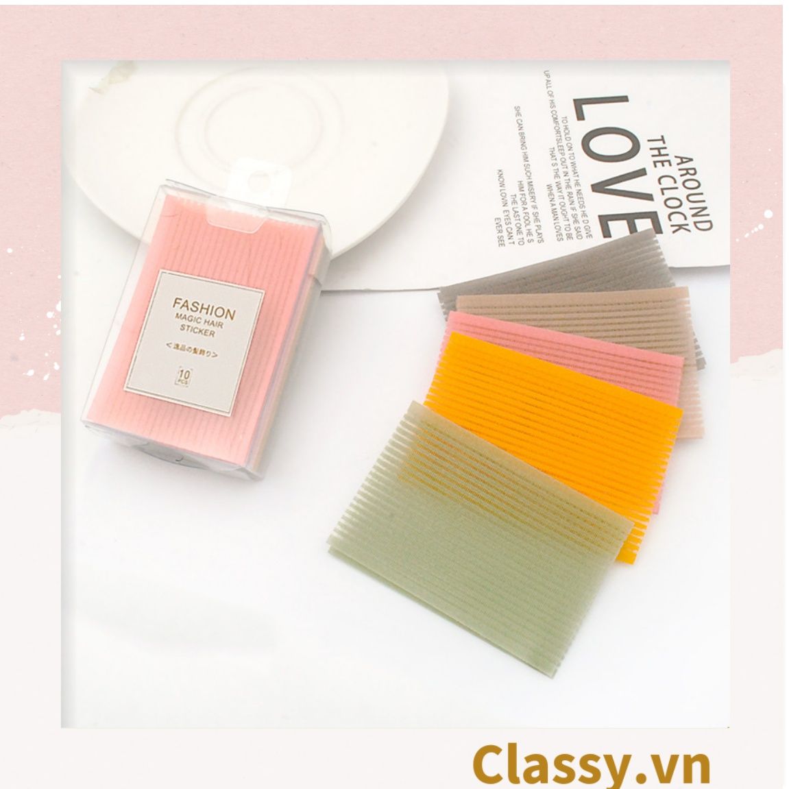  [GIAO HÀNG 7-25 NGÀY] COMBO 50 HỘP Miếng dán giữ tóc nhiều màu, giúp giữ tóc con, tiện lợi khi rửa mặt, trang điểm dành cho nam và nữ PK1155 