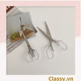  [GIAO HÀNG 7-25 NGÀY] Kéo cắt giấy cầm tay trong suốt nhiều kích cỡ, phù hợp cho học sinh, sinh viên, dân văn phòng PK1174 