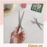  [GIAO HÀNG 7-25 NGÀY] Kéo cắt giấy cầm tay trong suốt nhiều kích cỡ, phù hợp cho học sinh, sinh viên, dân văn phòng PK1174 