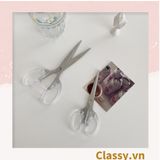  [GIAO HÀNG 7-25 NGÀY] Kéo cắt giấy cầm tay trong suốt nhiều kích cỡ, phù hợp cho học sinh, sinh viên, dân văn phòng PK1174 
