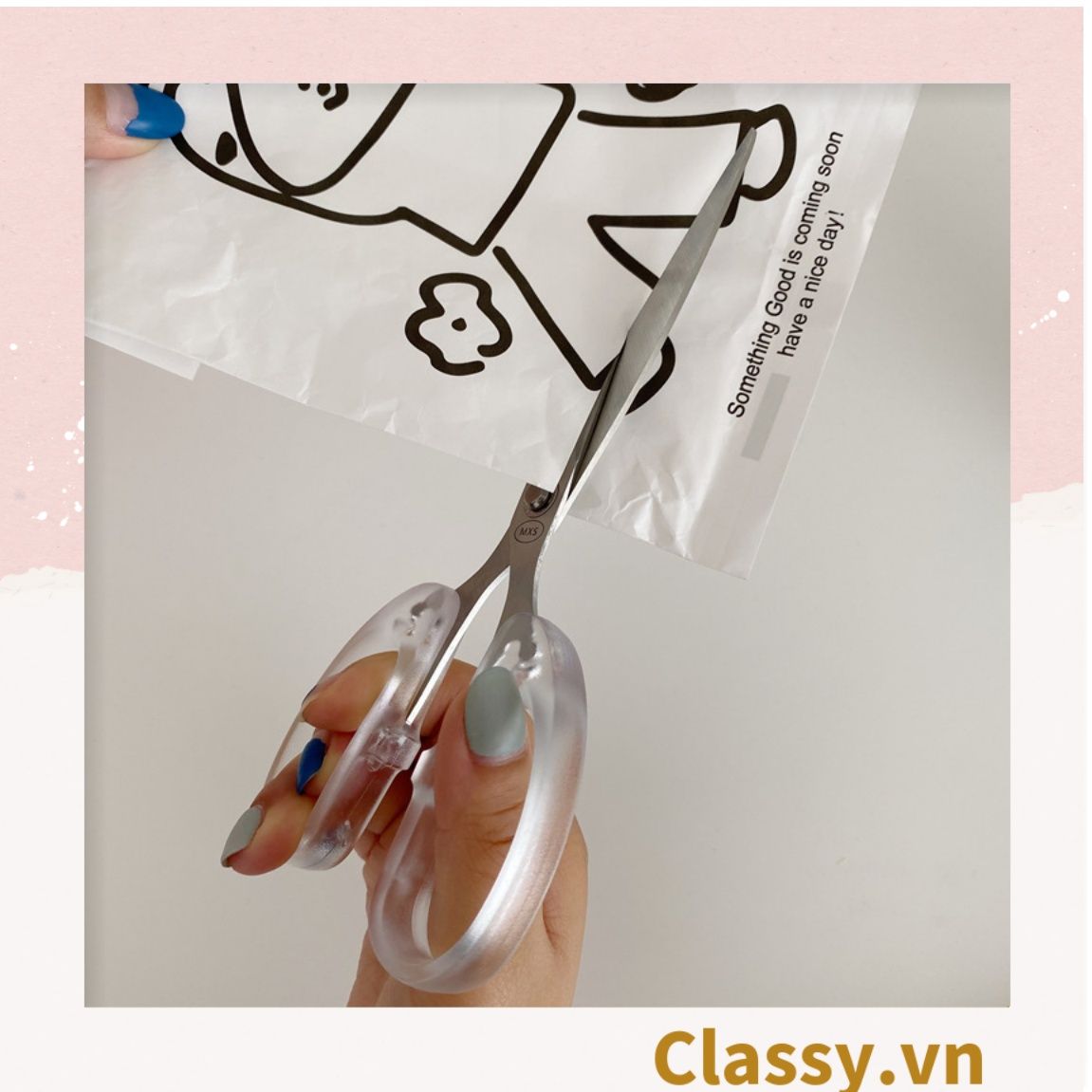 [GIAO HÀNG 7-25 NGÀY] Kéo cắt giấy cầm tay trong suốt nhiều kích cỡ, phù hợp cho học sinh, sinh viên, dân văn phòng PK1174 