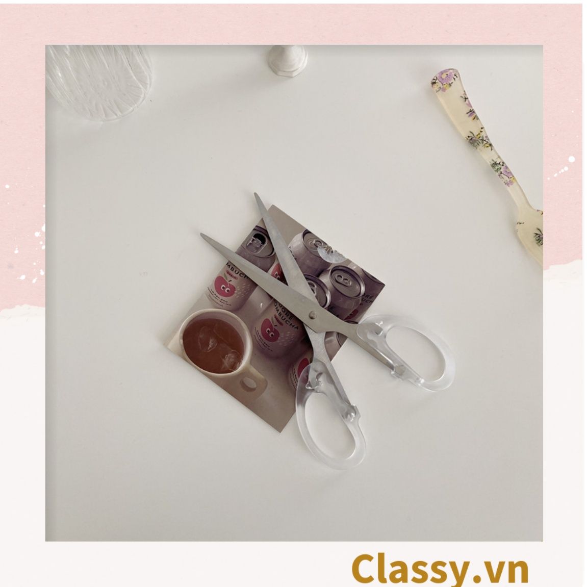  [GIAO HÀNG 7-25 NGÀY] Kéo cắt giấy cầm tay trong suốt nhiều kích cỡ, phù hợp cho học sinh, sinh viên, dân văn phòng PK1174 