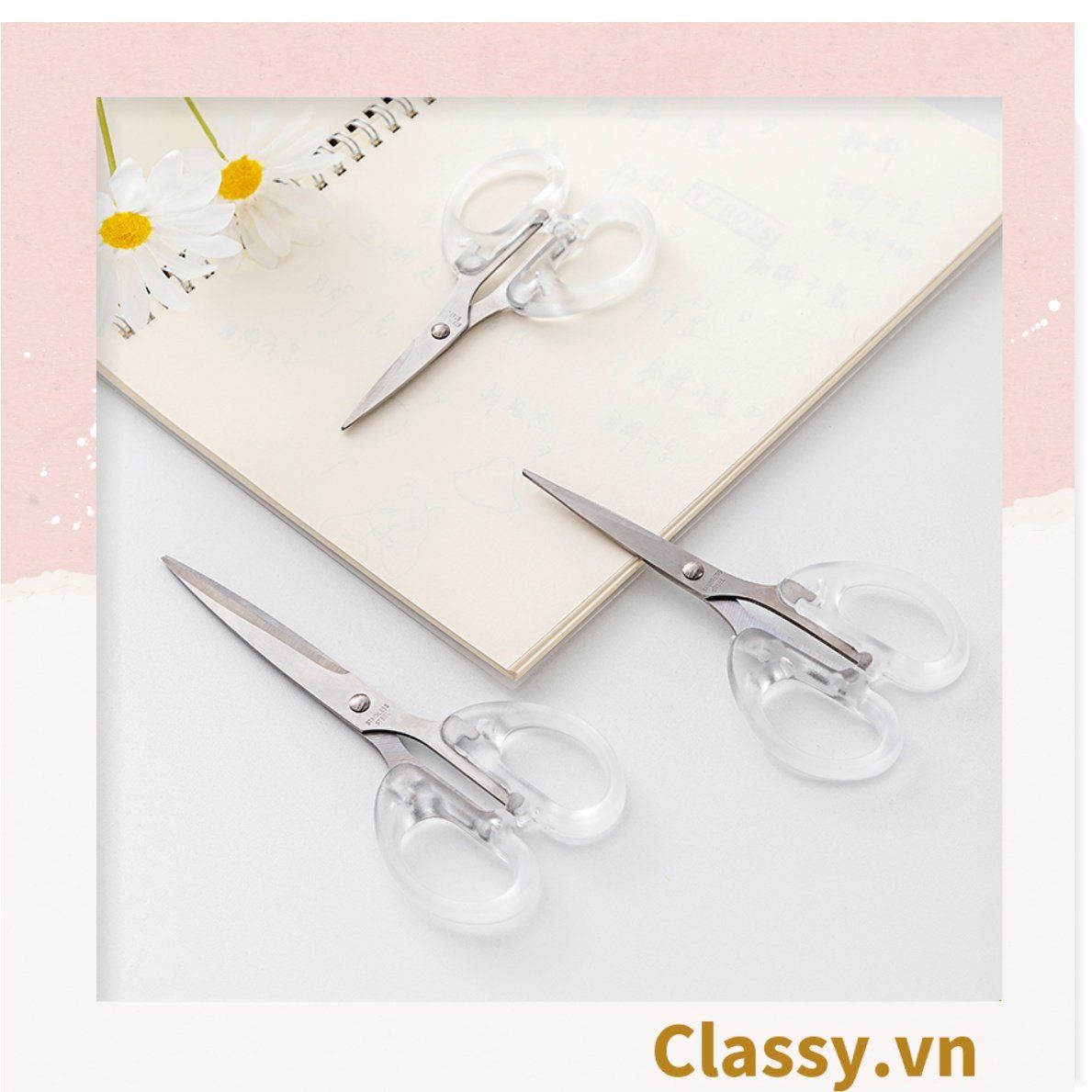  [GIAO HÀNG 7-25 NGÀY] Kéo cắt giấy cầm tay trong suốt nhiều kích cỡ, phù hợp cho học sinh, sinh viên, dân văn phòng PK1174 