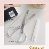  [GIAO HÀNG 7-25 NGÀY] Kéo cắt giấy cầm tay trong suốt nhiều kích cỡ, phù hợp cho học sinh, sinh viên, dân văn phòng PK1174 