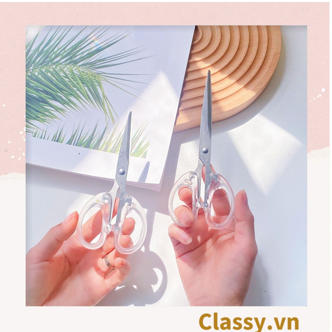  [GIAO HÀNG 7-25 NGÀY] Kéo cắt giấy cầm tay trong suốt nhiều kích cỡ, phù hợp cho học sinh, sinh viên, dân văn phòng PK1174 