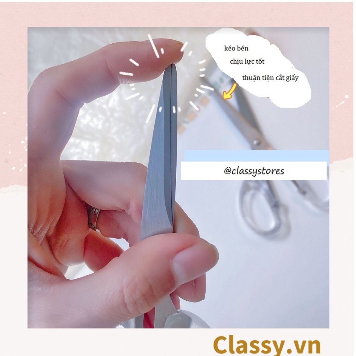  [GIAO HÀNG 7-25 NGÀY] Kéo cắt giấy cầm tay trong suốt nhiều kích cỡ, phù hợp cho học sinh, sinh viên, dân văn phòng PK1174 