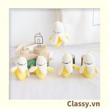  [GIAO HÀNG 7-25 NGÀY] Móc khóa 3D hình trái chuối sáng tạo chất liệu bông, treo móc khóa, túi xách nhiều hình ngộ nghĩnh PK1197 