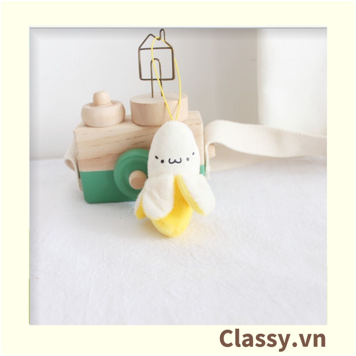  [GIAO HÀNG 7-25 NGÀY] Móc khóa 3D hình trái chuối sáng tạo chất liệu bông, treo móc khóa, túi xách nhiều hình ngộ nghĩnh PK1197 