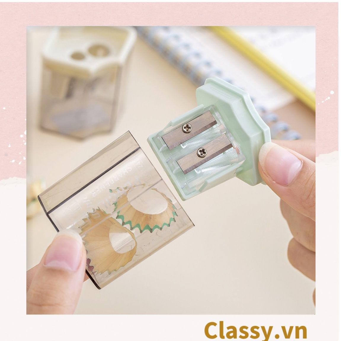  [GIAO HÀNG 7-25 NGÀY]  Gọt chì mini hai đầu hình hộp nhiều màu PK1202 