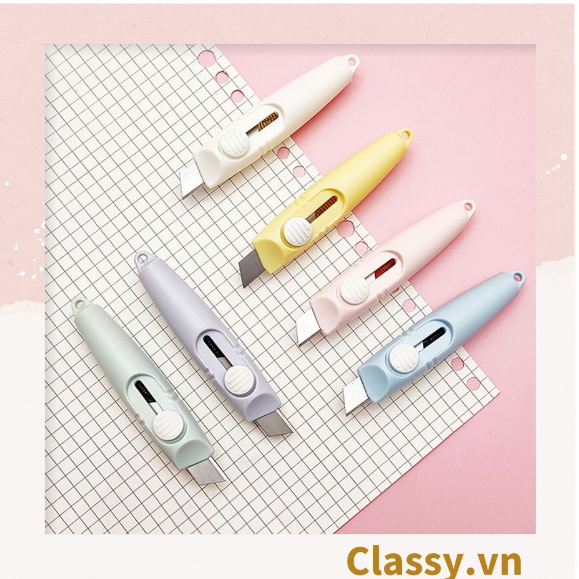  [GIAO HÀNG 7-25 NGÀY]  Dao rọc giấy dài 7.5CM, nhỏ gọn tiện lợi mang theo bên mình PK1211 
