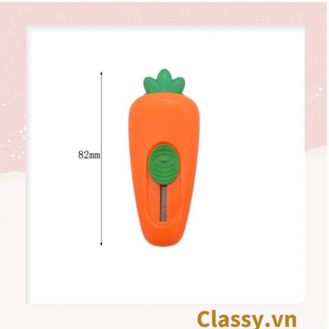  [GIAO HÀNG 7-25 NGÀY] COMBO 20 Dao rọc giấy nhỏ gọn 7CM, hình củ cà rốt màu cam PK1214 