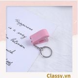  Bấm giấy dập ghim mini Classy đa năng cỡ nhỏ 3.9x1.6x2.7CM, nhiều màu đa dạng có thể dùng làm móc khóa PK1216 