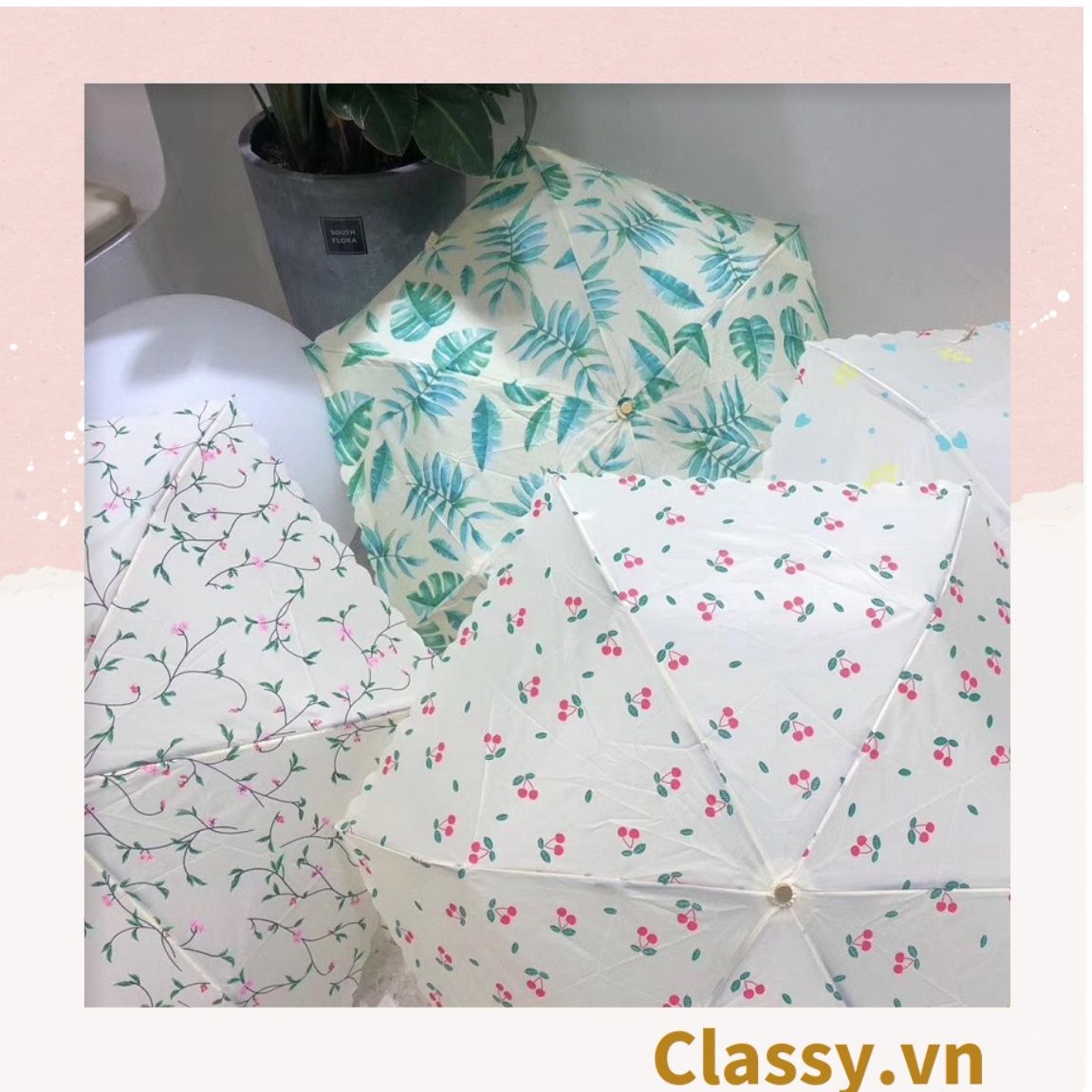  [GIAO HÀNG 7-25 NGÀY]  Ô dù gấp gọn nhiều họa tiết, che nắng che mưa tiện lợi, nhẹ nhàng mang theo bên người PK1234 