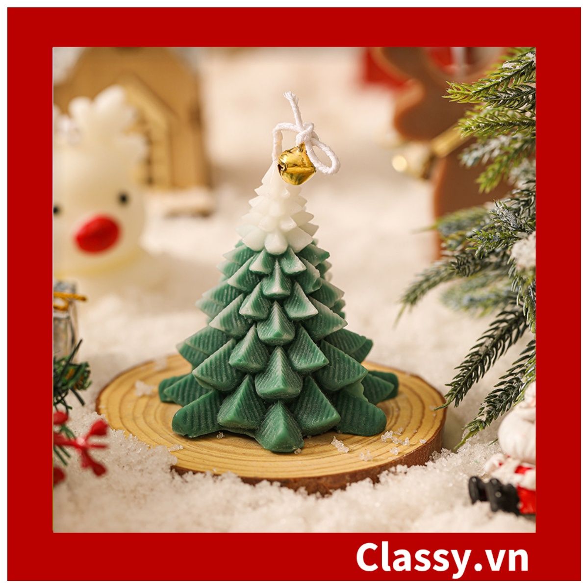  [GIAO HÀNG 7-25 NGÀY] Nến thơm thư giãn nhiều kiểu dáng, phù hợp làm đồ decor phòng PK1250 - Cây thông Noel Giáng sinh 