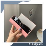  [GIAO HÀNG 7-25 NGÀY]  Hộp đựng mắt kính cao cấp màu trơn, chống sốc, chống trầy xướt PK1256 