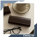  [GIAO HÀNG 7-25 NGÀY]  Hộp đựng mắt kính cao cấp màu trơn, chống sốc, chống trầy xướt PK1256 