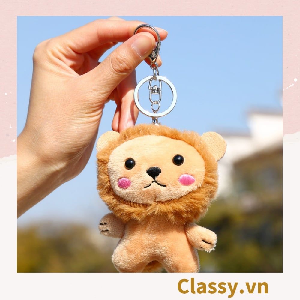  [GIAO HÀNG 7-25 NGÀY]  Classy Móc khóa gấu bông, con vật hoạt hình siêu đáng yêu, siêu êm PK1276 