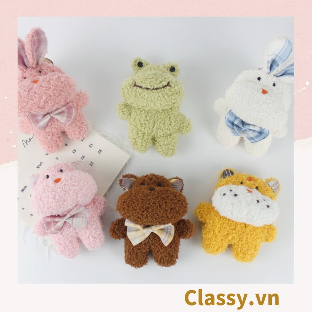  [GIAO HÀNG 7-25 NGÀY]  Classy Móc khóa gấu bông, con vật hoạt hình siêu đáng yêu, siêu êm PK1276 