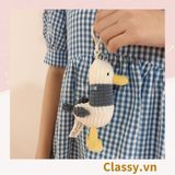  Classy Móc khóa vịt trắng nhồi bông, móc khóa điện thoại, balo, ví PK1276 