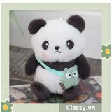  [GIAO HÀNG 7-25 NGÀY]  Móc khóa 3D hình gấu Panda sáng tạo chất liệu bông, treo móc khóa, túi xách nhiều hình ngộ nghĩnh PK1276 