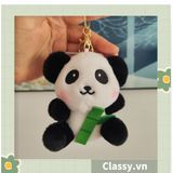  [GIAO HÀNG 7-25 NGÀY]  Móc khóa 3D hình gấu Panda sáng tạo chất liệu bông, treo móc khóa, túi xách nhiều hình ngộ nghĩnh PK1276 