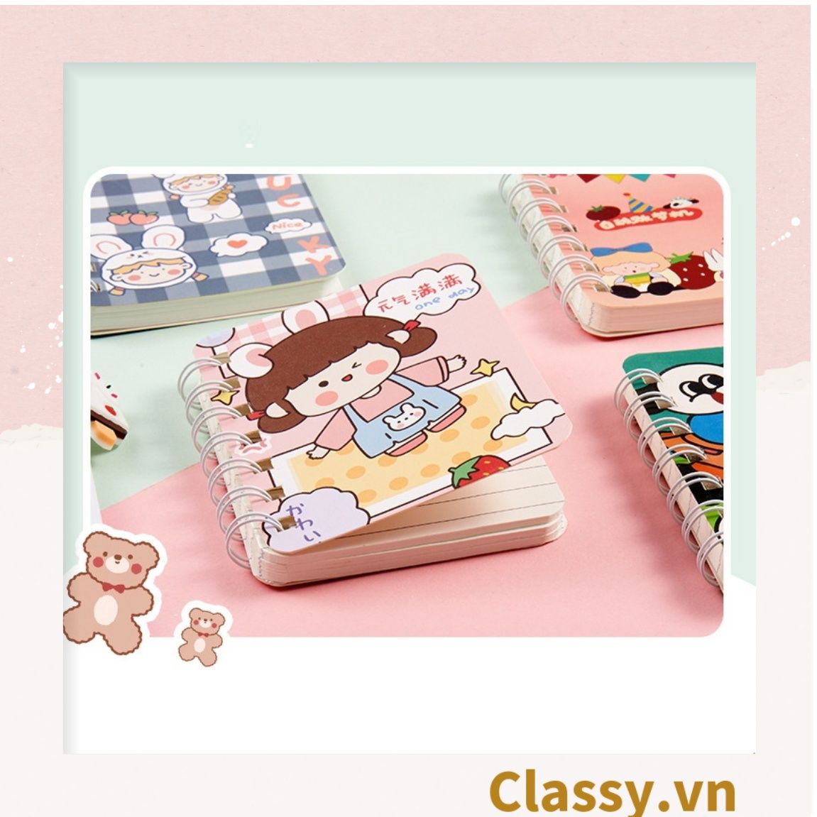  Classy Sổ tay mini, sổ kẻ ngang, nhiều kích thước cho bạn lựa chọn PK1277 