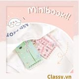  [GIAO HÀNG 7-25 NGÀY]  Classy Sổ từ vựng Sổ tay mini, sổ kẻ ngang, kích thước 7.5x13CM họa tiết ngẫu nhiên PK1278 