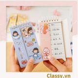  [GIAO HÀNG 7-25 NGÀY]  Classy Sổ từ vựng Sổ tay mini, sổ kẻ ngang, kích thước 7.5x13CM họa tiết ngẫu nhiên PK1278 