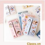  Classy Sổ từ vựng Sổ tay mini, sổ kẻ ngang, kích thước 7.5x13CM họa tiết ngẫu nhiên PK1278 