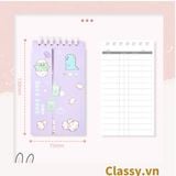  [GIAO HÀNG 7-25 NGÀY]  Classy Sổ từ vựng Sổ tay mini, sổ kẻ ngang, kích thước 7.5x13CM họa tiết ngẫu nhiên PK1278 