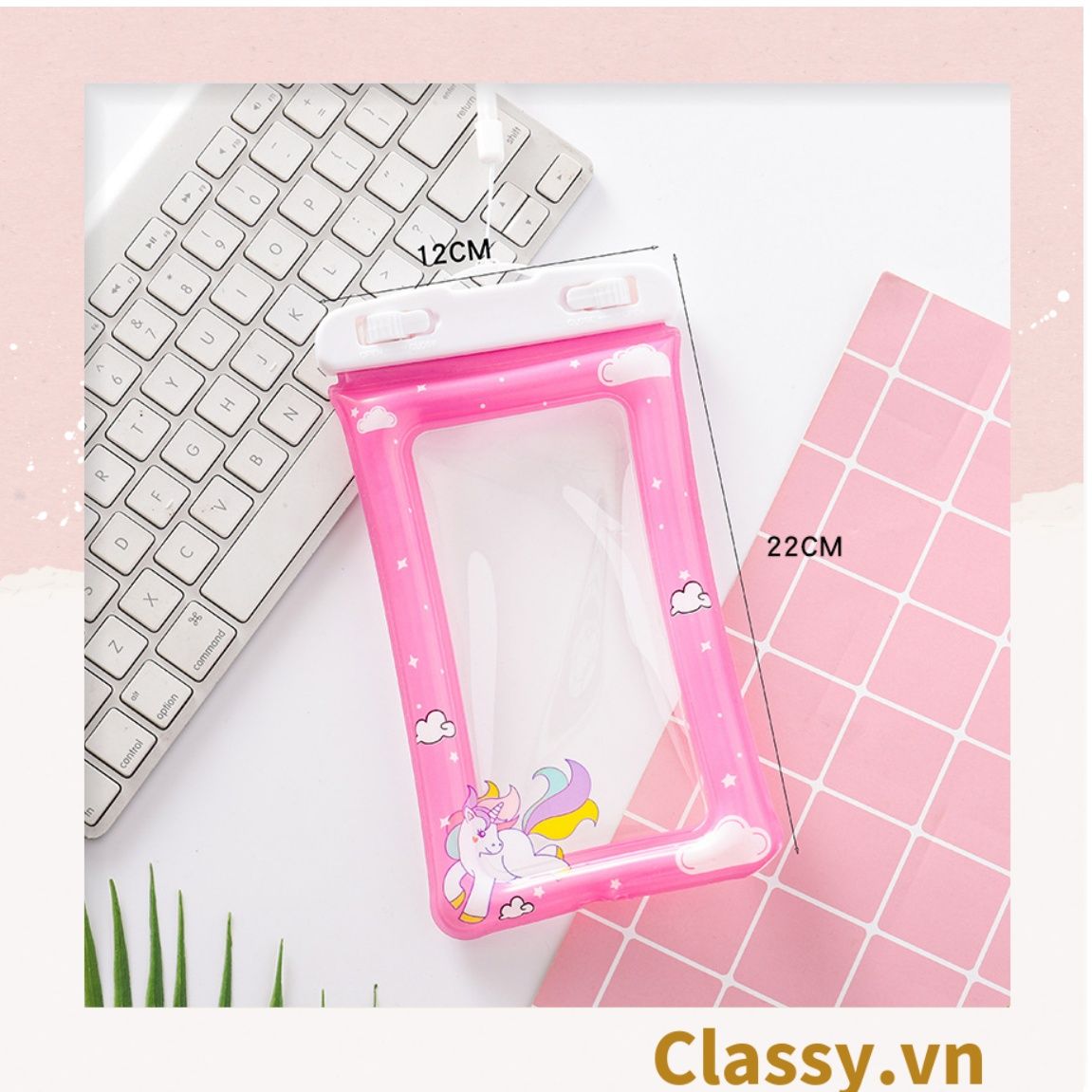  [GIAO HÀNG 7-25 NGÀY]   Túi đựng điện thoại chống thấm nước, có dây đeo cổ tiện lợi mang theo khi đi du lịch PK1282 