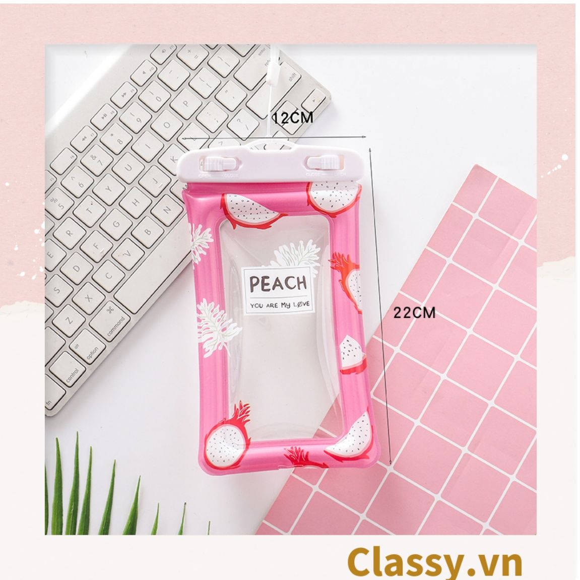  [GIAO HÀNG 7-25 NGÀY]   Túi đựng điện thoại chống thấm nước, có dây đeo cổ tiện lợi mang theo khi đi du lịch PK1282 
