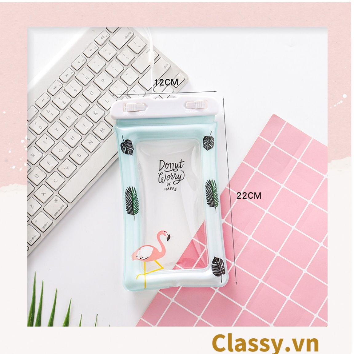  [GIAO HÀNG 7-25 NGÀY]   Túi đựng điện thoại chống thấm nước, có dây đeo cổ tiện lợi mang theo khi đi du lịch PK1282 