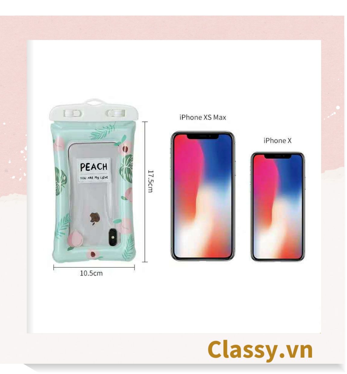  [GIAO HÀNG 7-25 NGÀY]   Túi đựng điện thoại chống thấm nước, có dây đeo cổ tiện lợi mang theo khi đi du lịch PK1282 