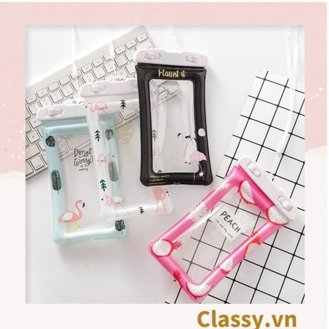  Túi đựng điện thoại chống thấm nước, có dây đeo cổ tiện lợi mang theo khi đi du lịch PK1282 [HÀNG ORDER 5-7 NGÀY | ÁP DỤNG ĐƠN TỪ 2 TRIỆU | CÓ THỂ IN LOGO] 