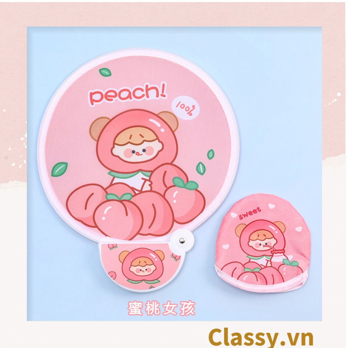  [GIAO HÀNG 7-12260 NGÀY]  COMBO 50 Quạt mini cầm tay gấp gọn, nhỏ gọn dễ mang theo, thích hợp làm quà tặng PK1287 