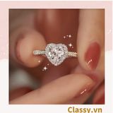  Nhẫn Mỹ ký trái tim màu bạc PK1308 
