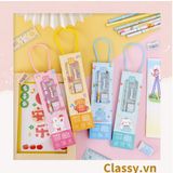  [GIAO HÀNG 7-25 NGÀY] Bộ 5 dụng cụ học tập tiện lợi, quà tặng học sinh dễ thương nhiều màu lựa chọn PK1317 