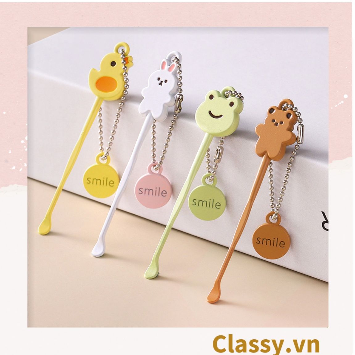  Cây ngoáy tai mini, đính kèm móc khóa con vật cute ngộ nghĩnh PK1322 