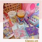  [GIAO HÀNG 7-13088 NGÀY]  Classy Cup Holder vải bọc ly cốc vải canvas đựng ly giữ nhiệt, bình nước có quai xách nhiều họa tiết ngộ nghĩnh PK1324 