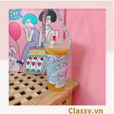  [GIAO HÀNG 7-13088 NGÀY]  Classy Cup Holder vải bọc ly cốc vải canvas đựng ly giữ nhiệt, bình nước có quai xách nhiều họa tiết ngộ nghĩnh PK1324 