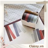 [GIAO HÀNG 7-25 NGÀY]  Băng keo giấy trang trí tông màu neutral nhiều kích cỡ PK1326 