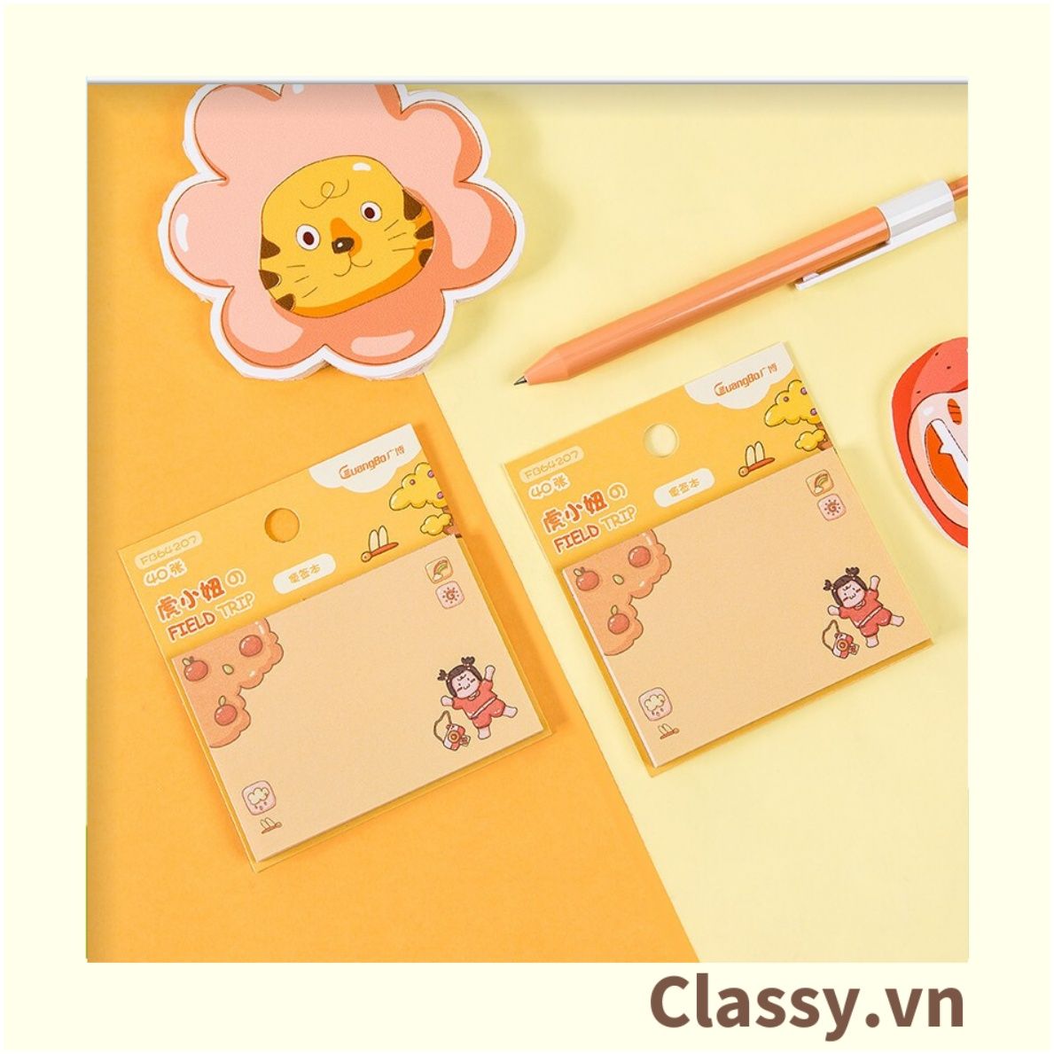  [GIAO HÀNG 7-3426 NGÀY]  40 miếng giấy ghi chú kích thước 85 * 60mm hình thù ngộ nghĩnh văn phòng phẩm học sinh PK1328 