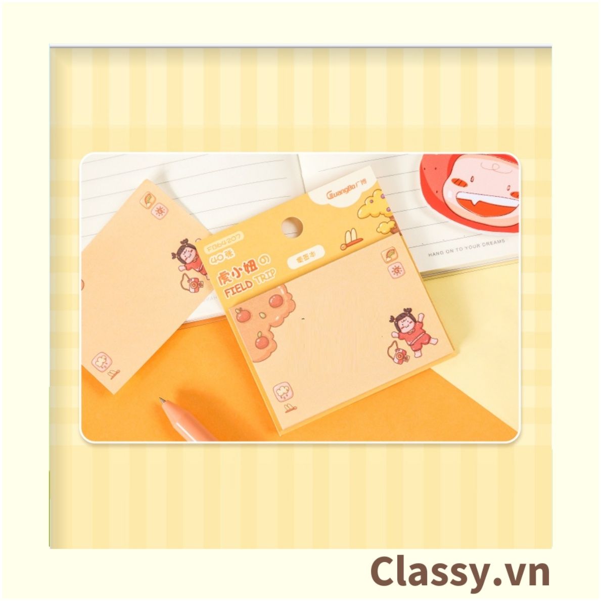  [GIAO HÀNG 7-3426 NGÀY]  40 miếng giấy ghi chú kích thước 85 * 60mm hình thù ngộ nghĩnh văn phòng phẩm học sinh PK1328 
