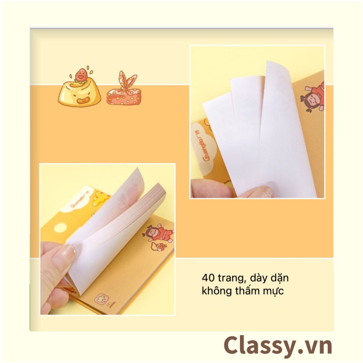  [GIAO HÀNG 7-3426 NGÀY]  40 miếng giấy ghi chú kích thước 85 * 60mm hình thù ngộ nghĩnh văn phòng phẩm học sinh PK1328 