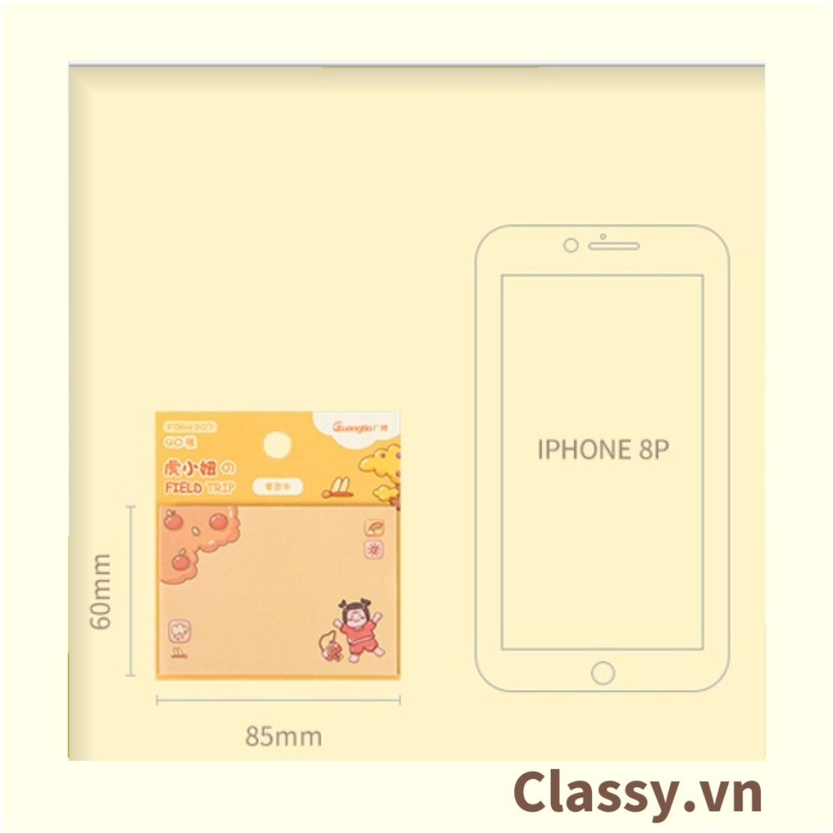  [GIAO HÀNG 7-3426 NGÀY]  40 miếng giấy ghi chú kích thước 85 * 60mm hình thù ngộ nghĩnh văn phòng phẩm học sinh PK1328 