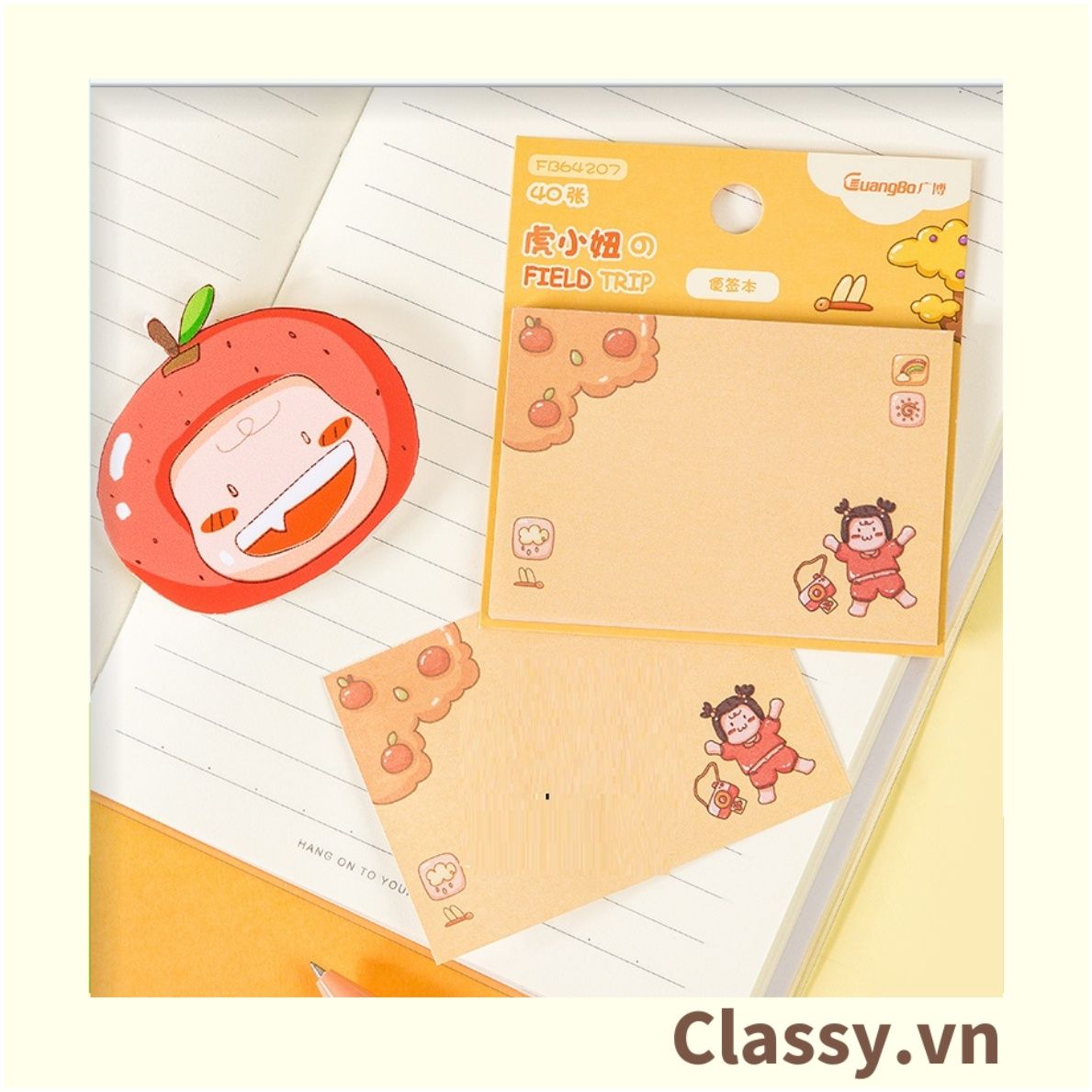  [GIAO HÀNG 7-3426 NGÀY]  40 miếng giấy ghi chú kích thước 85 * 60mm hình thù ngộ nghĩnh văn phòng phẩm học sinh PK1328 