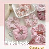  [GIAO HÀNG 7-25 NGÀY] Scrunchies buộc tóc tông màu hồng ngọt ngào, nữ tính thanh lịch PK1338 